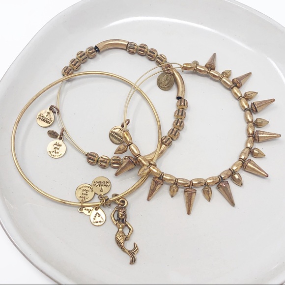 Alex and Ani Jewelry - Alex and Ani Mermaid Trio Bangel Bracelet Set